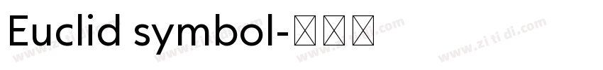 Euclid symbol字体转换